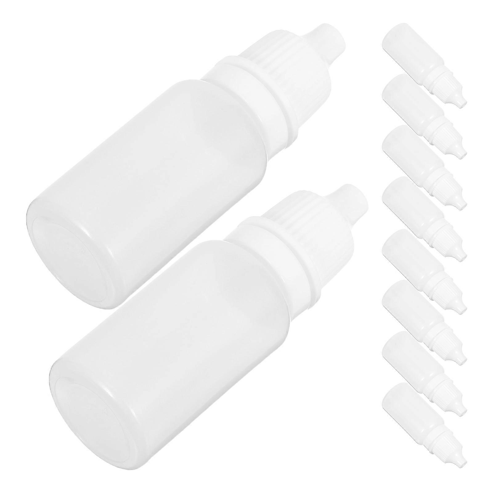 Refillable Liquid Dropper Bottle 10ml Perfect For Essential Oil Users Compact White Plastic 10Pcs
