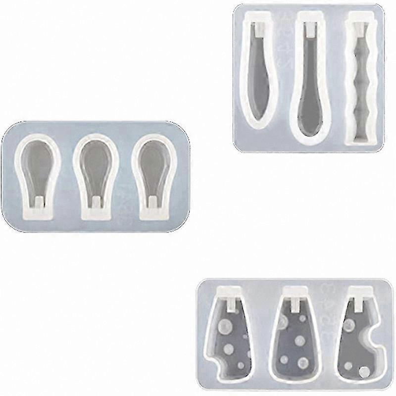 3-Piece Resin Mold Set for Crafting Knife Handles Perfect for DIY Cutlery Projects