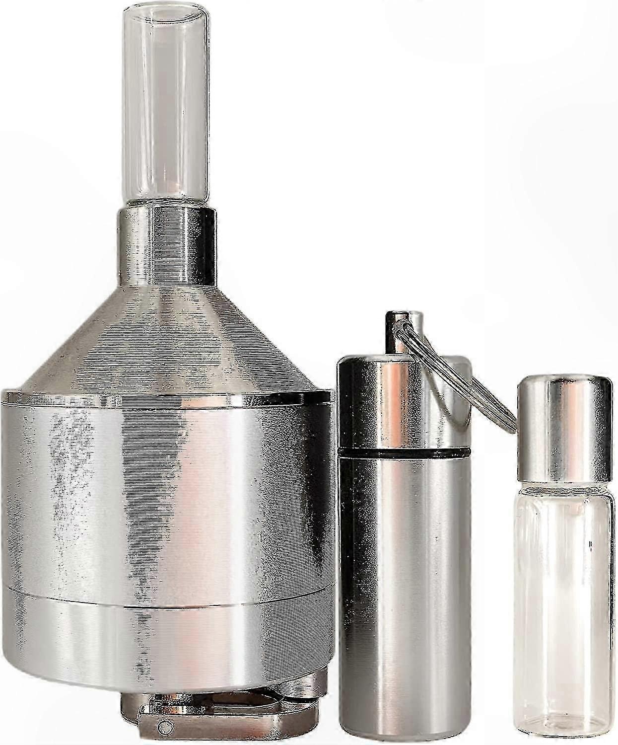 Superfine Spice Grinder Set for Kitchen, Silver Pepper Mill Tool