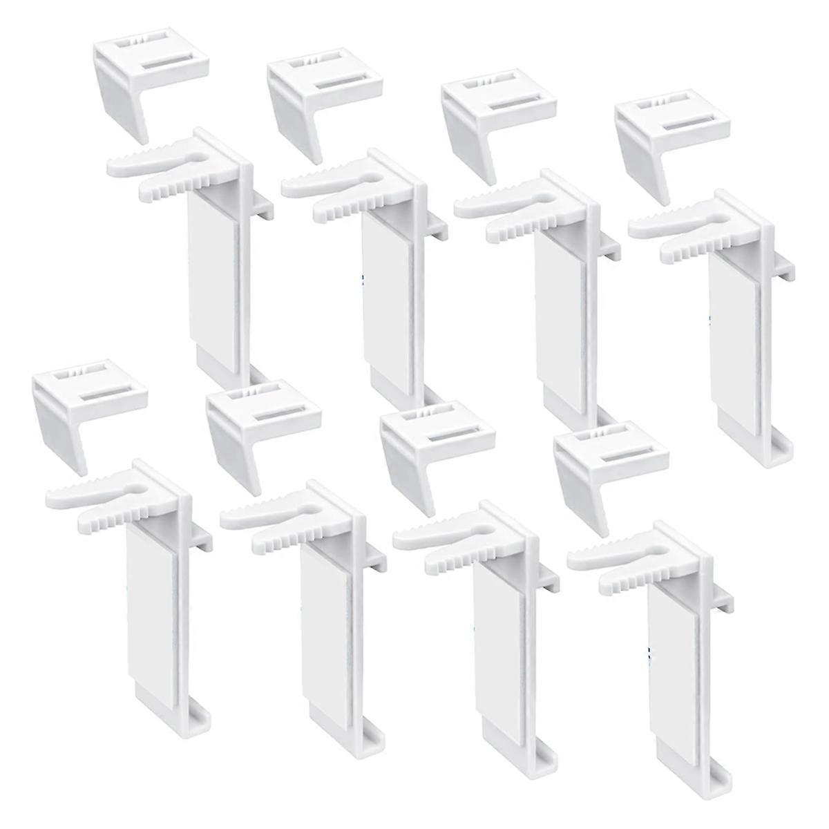 8PCS Clamp Support Bracket PVC Clamp Holder for Klemmfix Roller Blind, Double Roller Blind Replacem