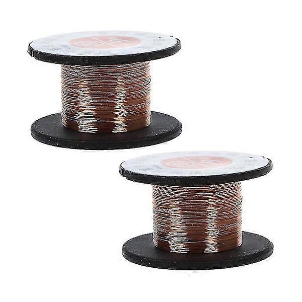 2 pcs 15m 0.1 mm Copper Solder Wire Enameled Roll Wire Roll Connection