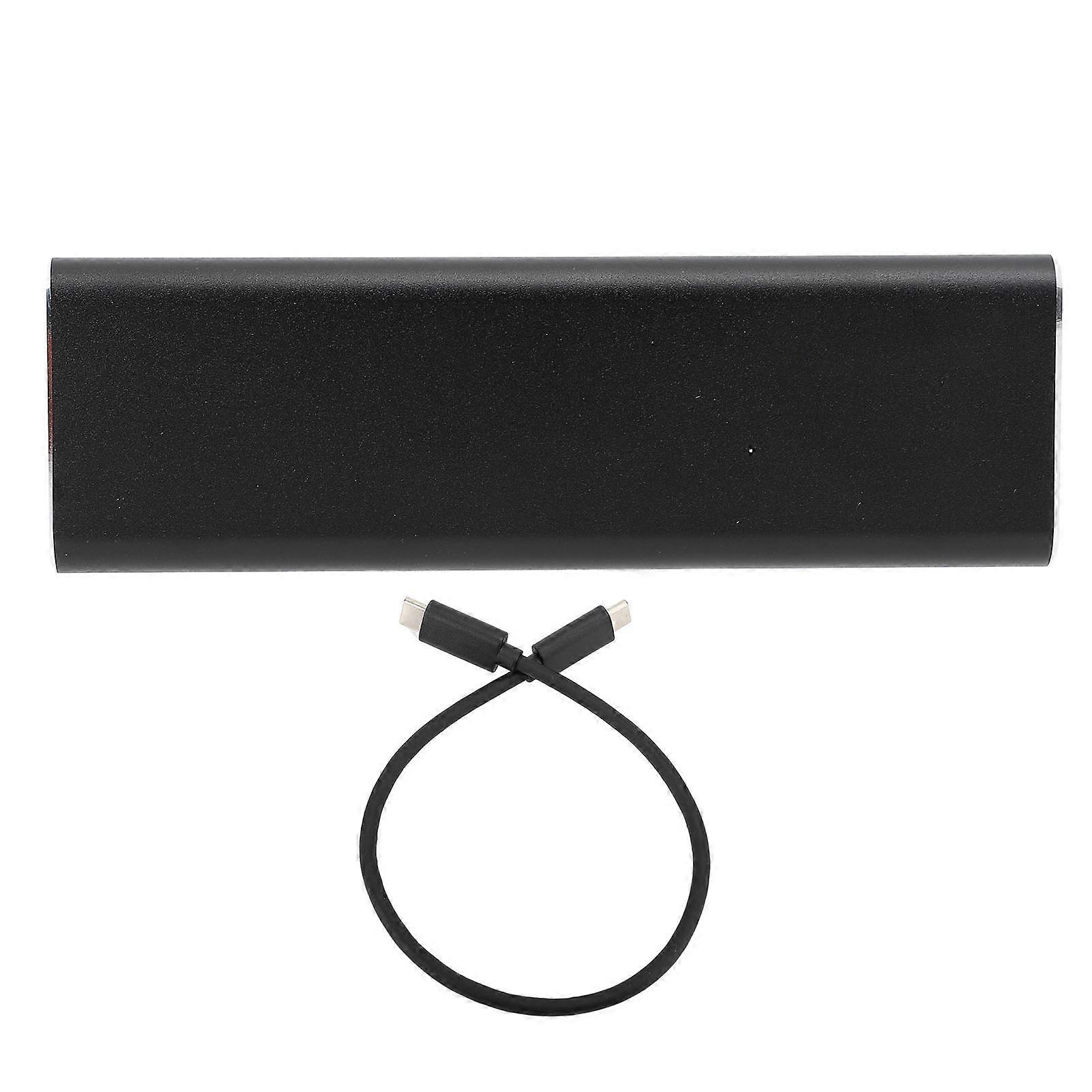 M.2 NGFF SSD Hard Drive Enclosure USB3.1 Type C 10Gbps High Speed Metal Case Black