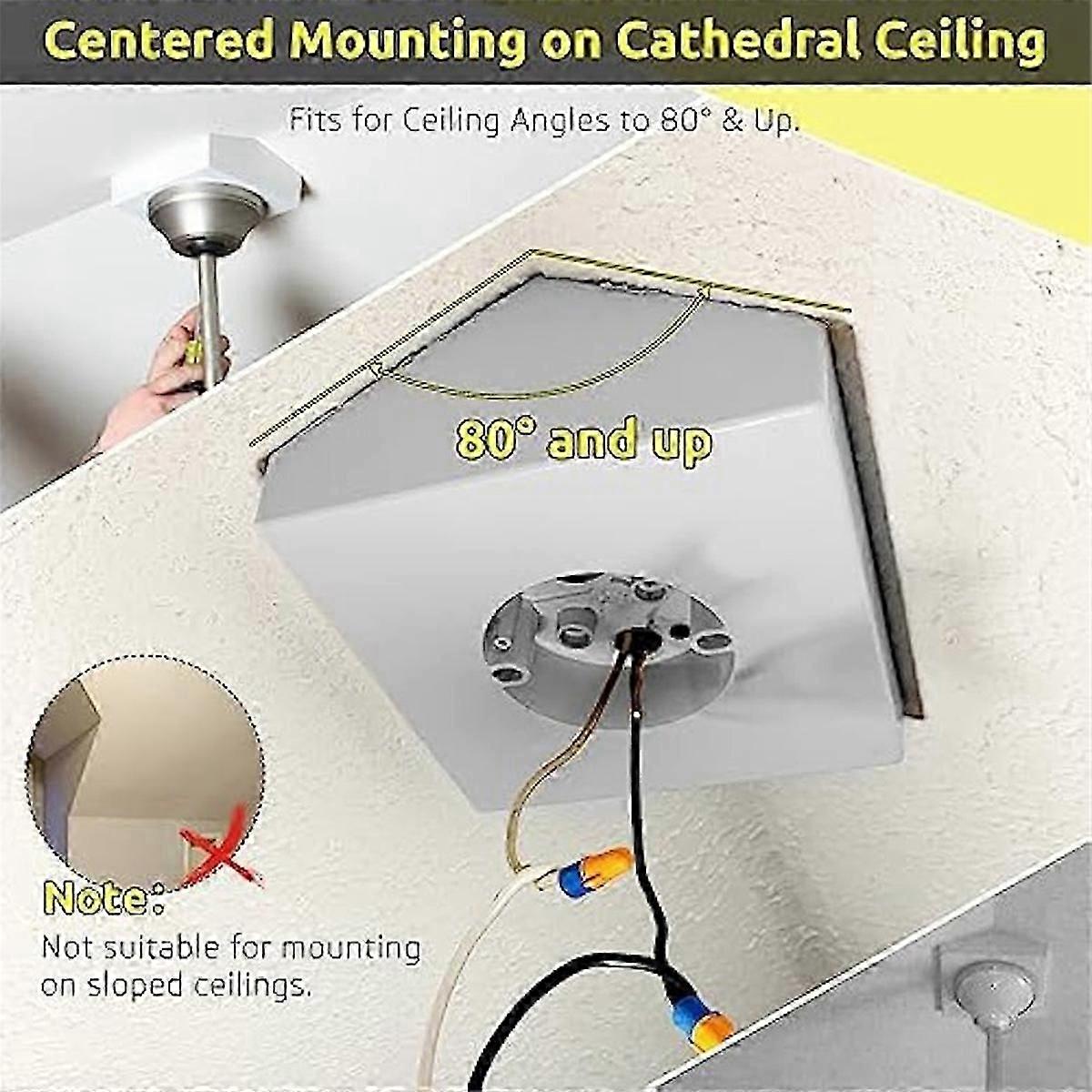 Heavy-duty ceiling fan mounting bracket and box set