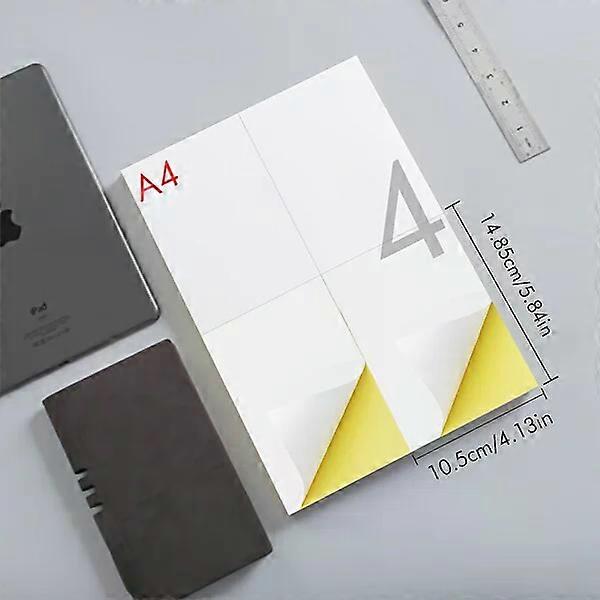 A4 self-adhesive label paper, 20 sheets, matte texture for easy labeling