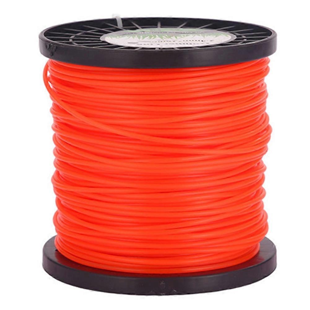 1LBx2.4mm Spiral Grass Cut Strimmer Line Filling Cord Nylon String Lawn Mower Orange Twisted Shape Line