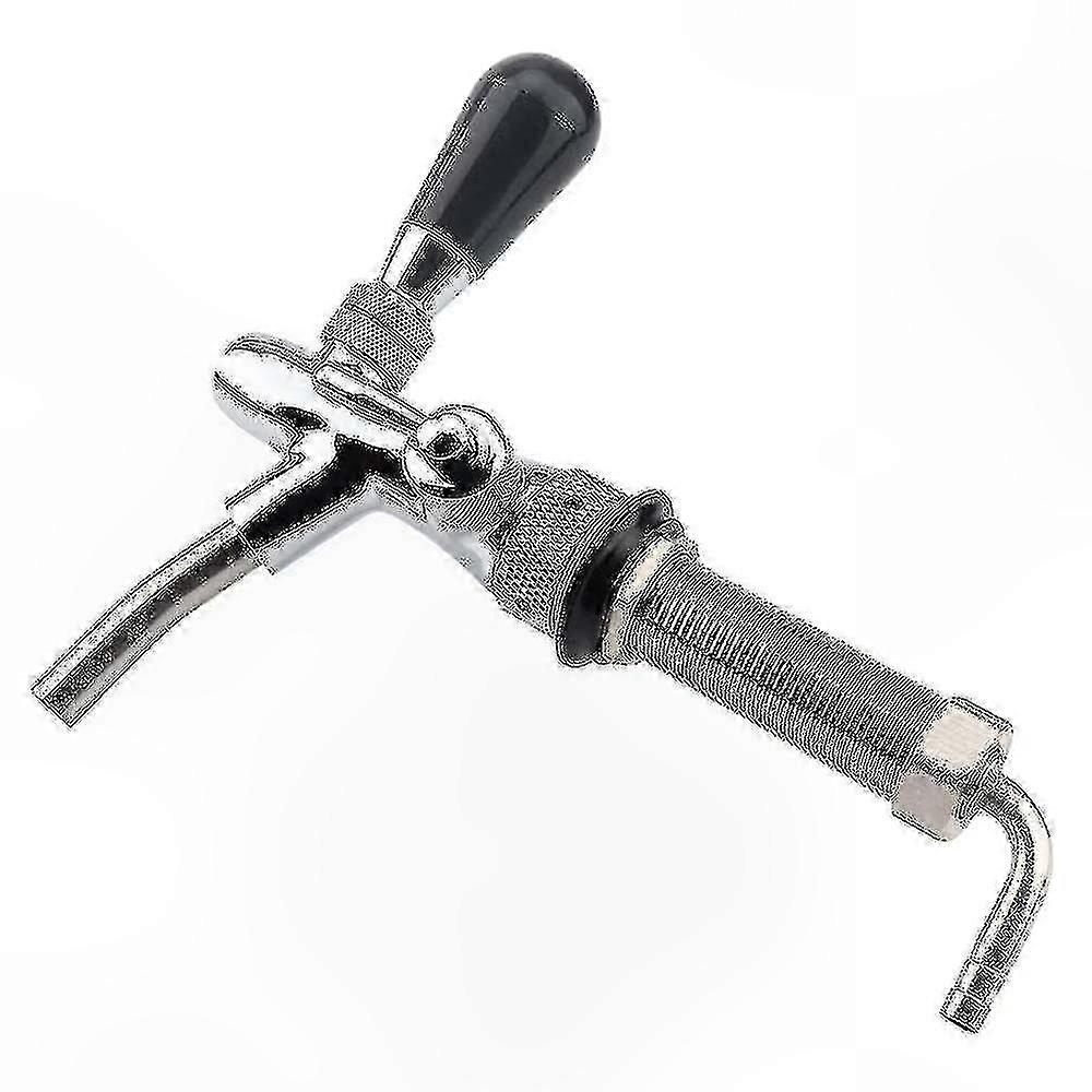 Chrome Plated Adjustable Beer Faucet with 4 Inch Shank for Home Brewing and Kegerator Systems