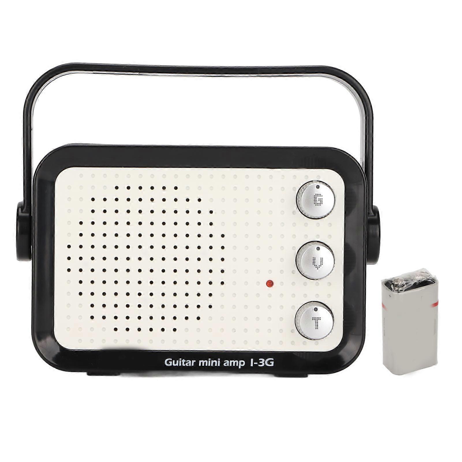 Portable 3W Mini Guitar Amplifier with Built-In Distortion and Clear Channels
