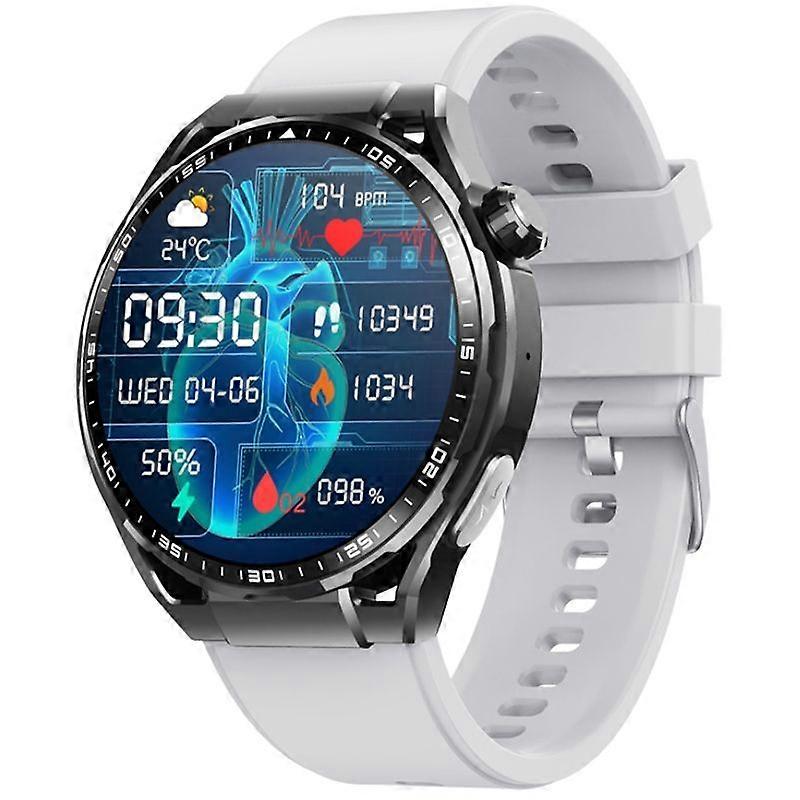 Smartwatch with Bluetooth Calling, Non-Invasive Blood Sugar Monitoring, ECG, SOS Alert, Step Counter, and Sports Tracking(Grey)