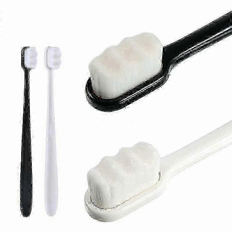 4pcs Ultra-Fine Wave Micro-Nano Toothbrush Set with 20,000 Soft Bristles for Travel