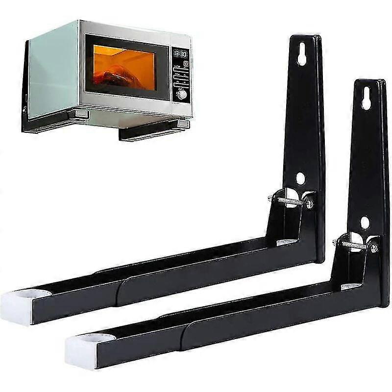 Microwave Shelf with Arm, Steel Wall Mounted Bracket for Kitchen Storage