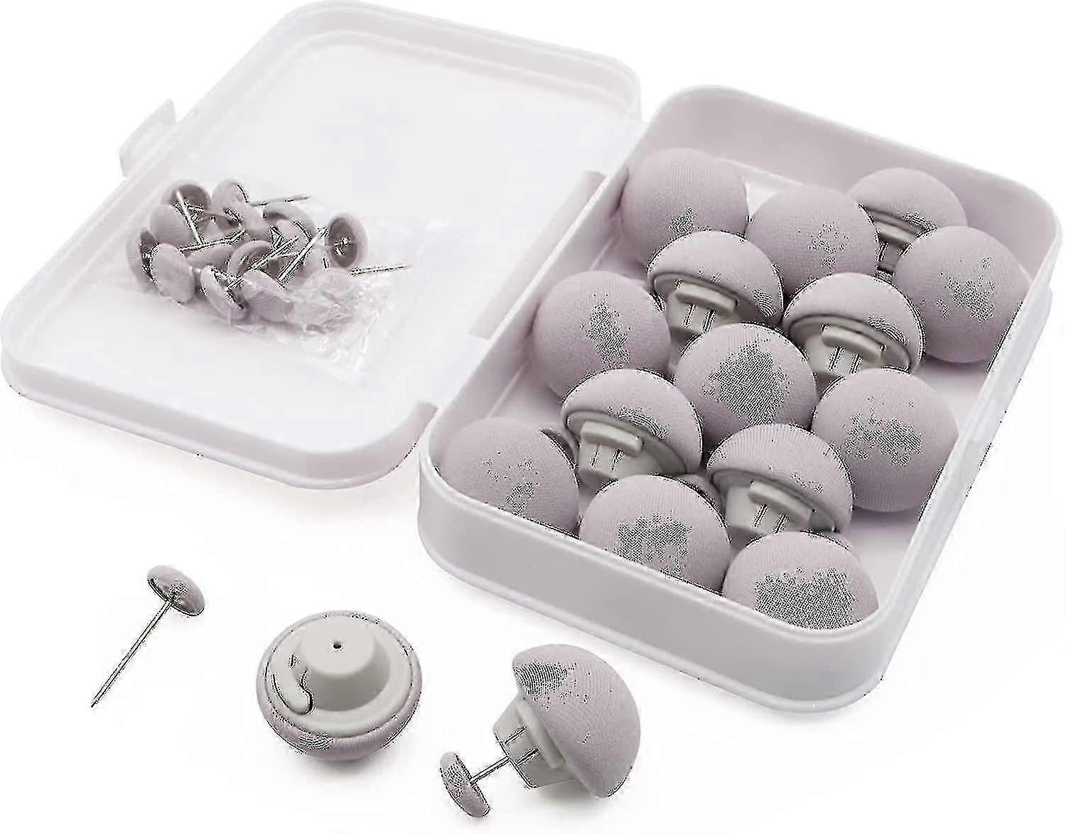 Edredom Pin Comforter Clipes 16set, Material de Tecido Macio Fixadores de Pinos De Dupla Lateral-Cinza