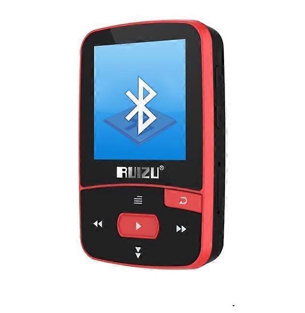 Bluetooth MP3 Player 8gb Clip with ScreenFM(Red)