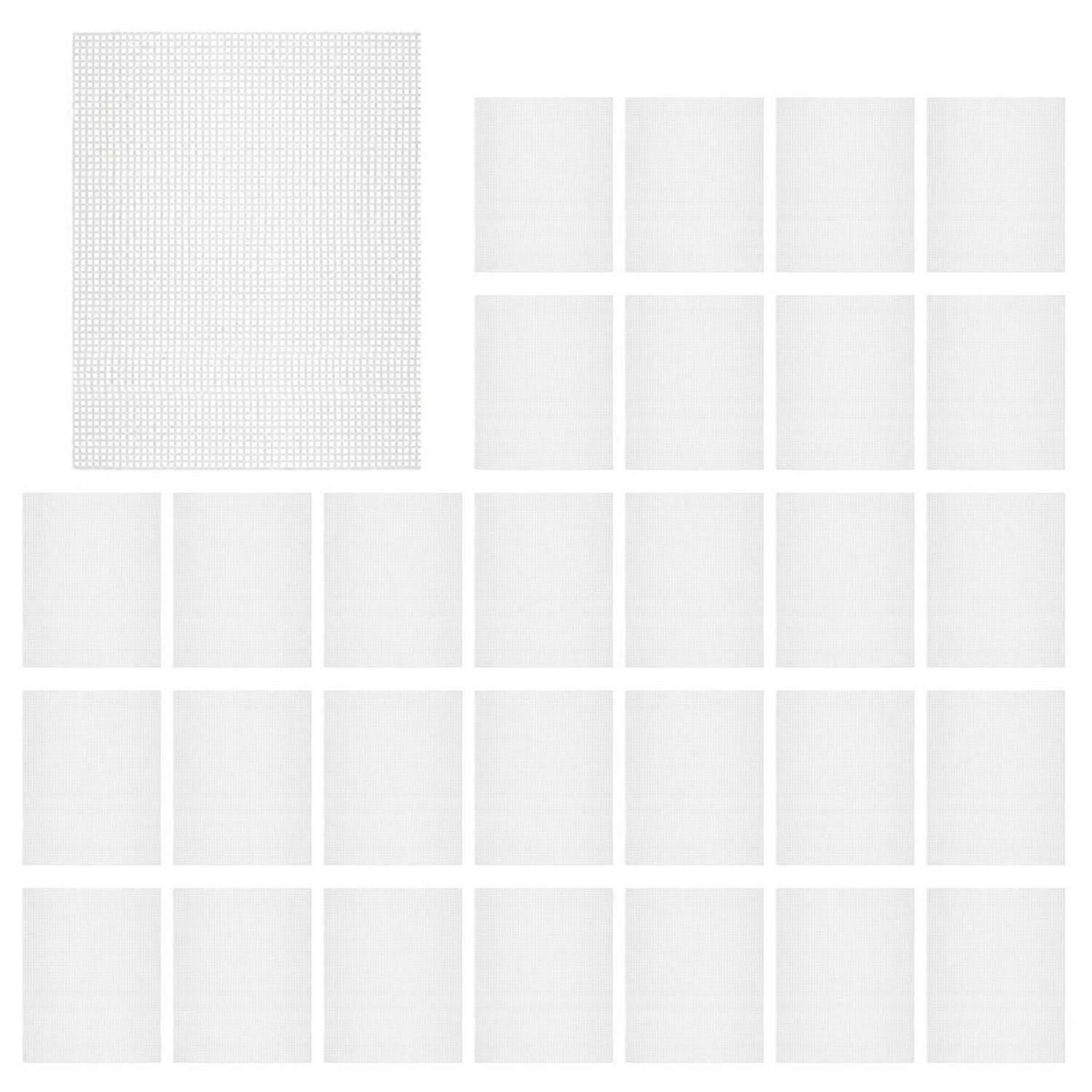 10PCS Mesh Plastic Canvas Sheets 19.6x13 Inch for Embroidery Crafting
