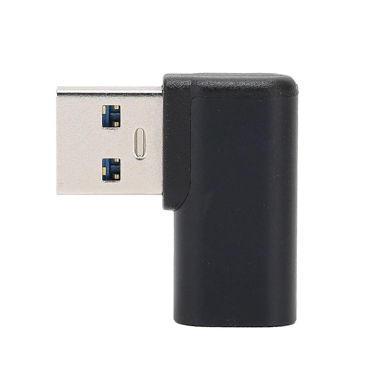 90 Degree USBA 3.0 Male to TypeC Female Adapter Left Angle Connector for Android Computer