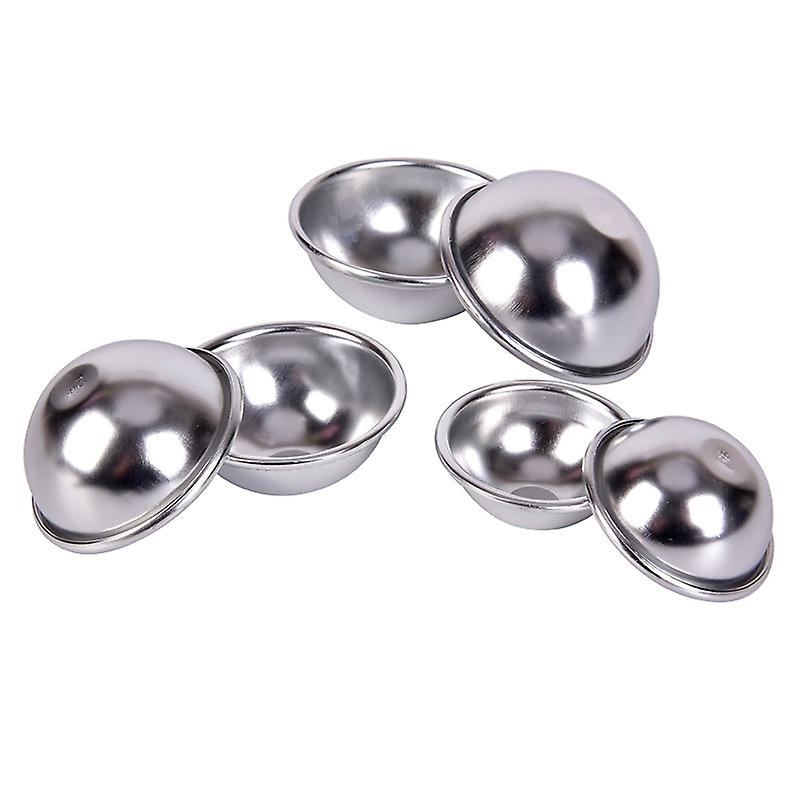 6pcs / 3 Set Bath Bombs Aluminium Alloy Bath Bomb Moule Ball Shape DIY Bathing Tool
