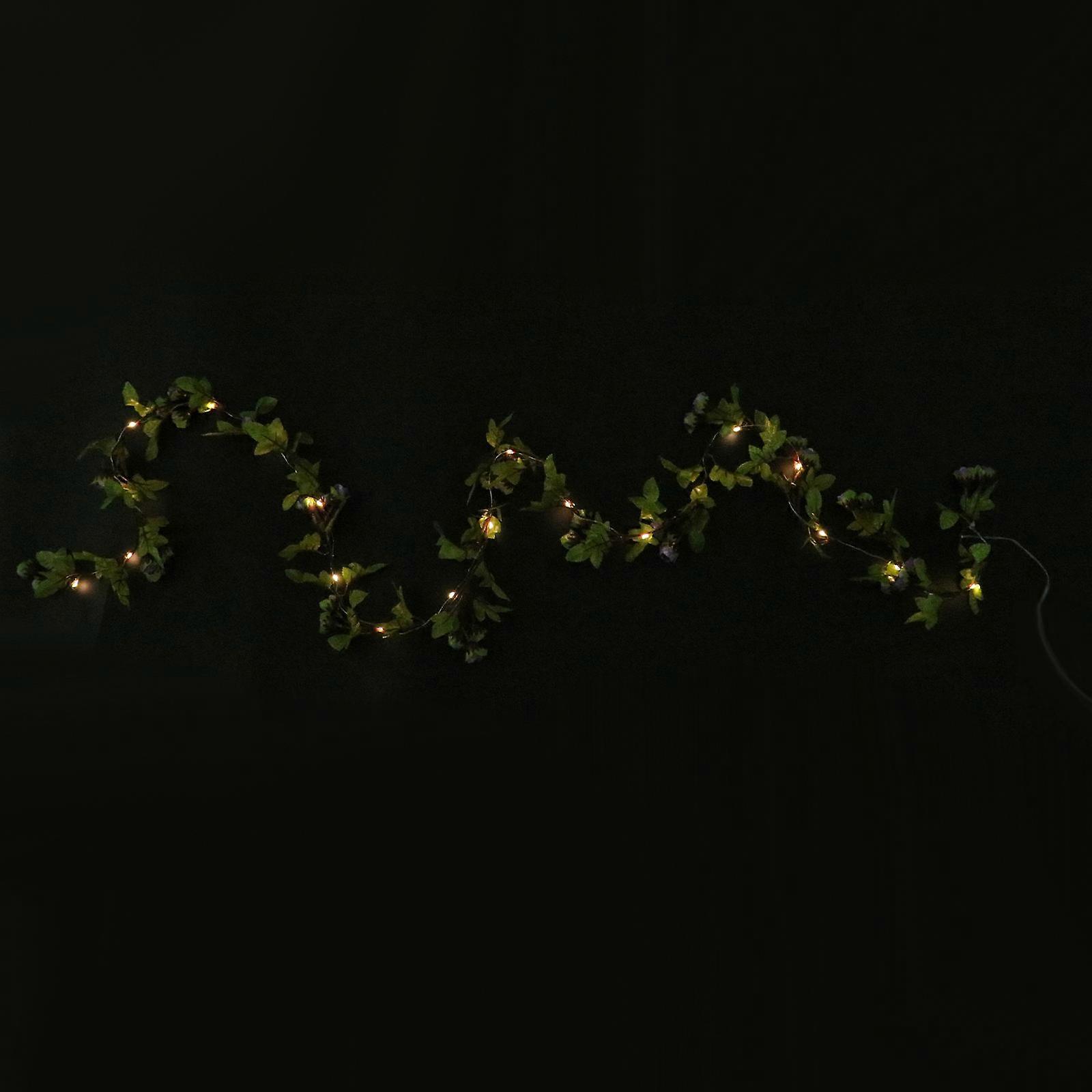 Purple Lamp String Light Rose Vine Decorative for Room Use 1Pcs