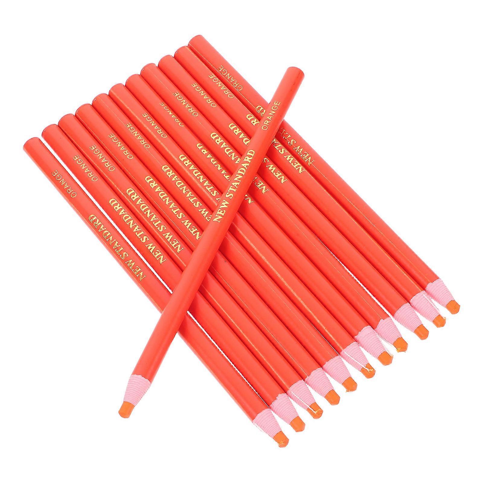 Peel-Off Crayon Wax Marker Pens Hand Tearable for Painting 12Pcs Orange