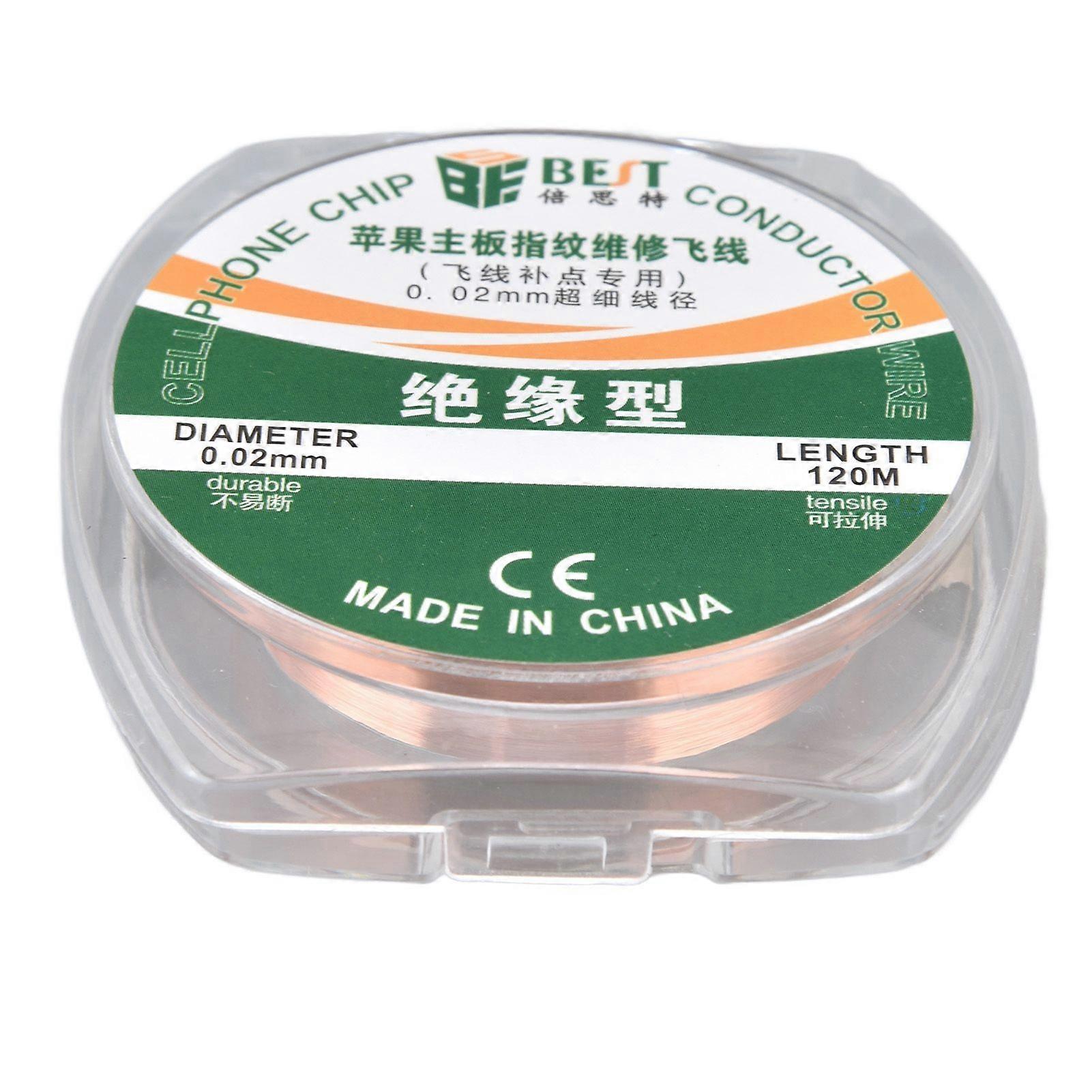 Superfine Jumping Wire Ultra Fine Insulation Type Low Resistance 120m Length Diameter 0.02mm Phone Chip Conduction Wire