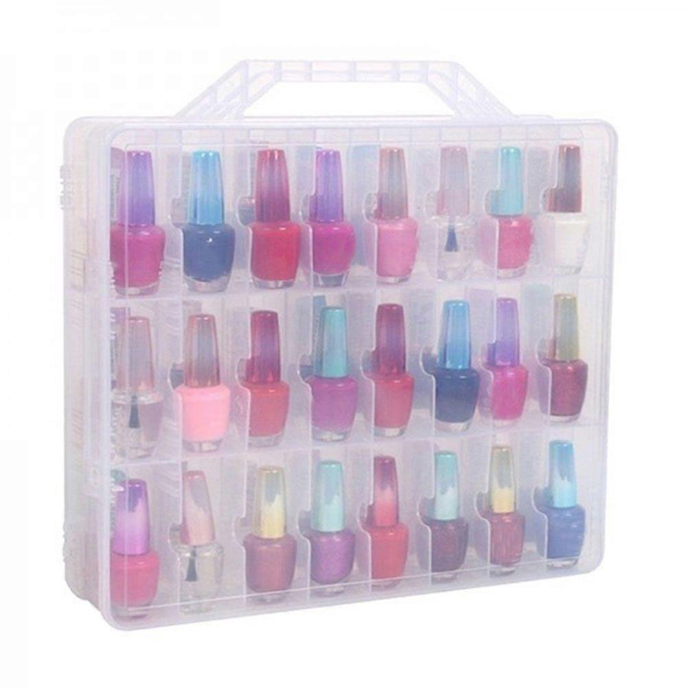 48 Slots Plastic Nail Polish Holder Case Storage Display Case Box Organizer