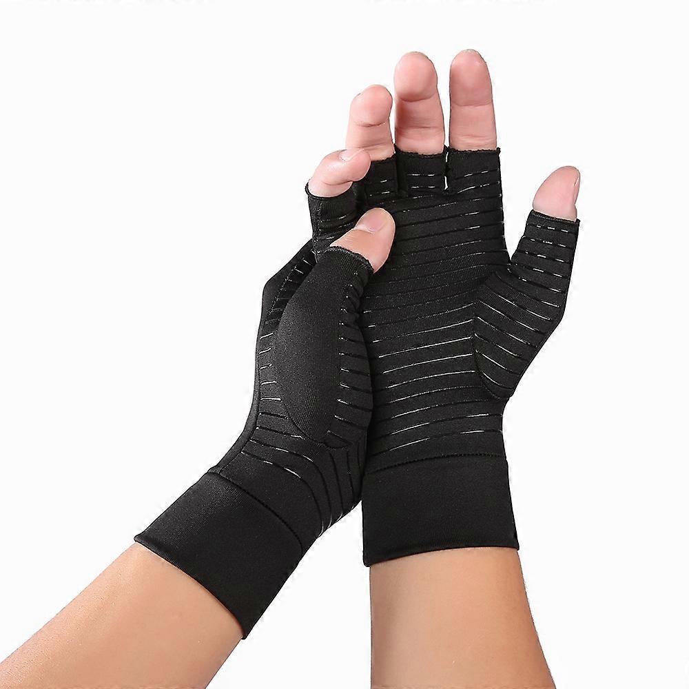 KYNCILOR A0048 One Pair Compression Gloves Half Finger Breathable Gloves for Arthritis,Swelling and