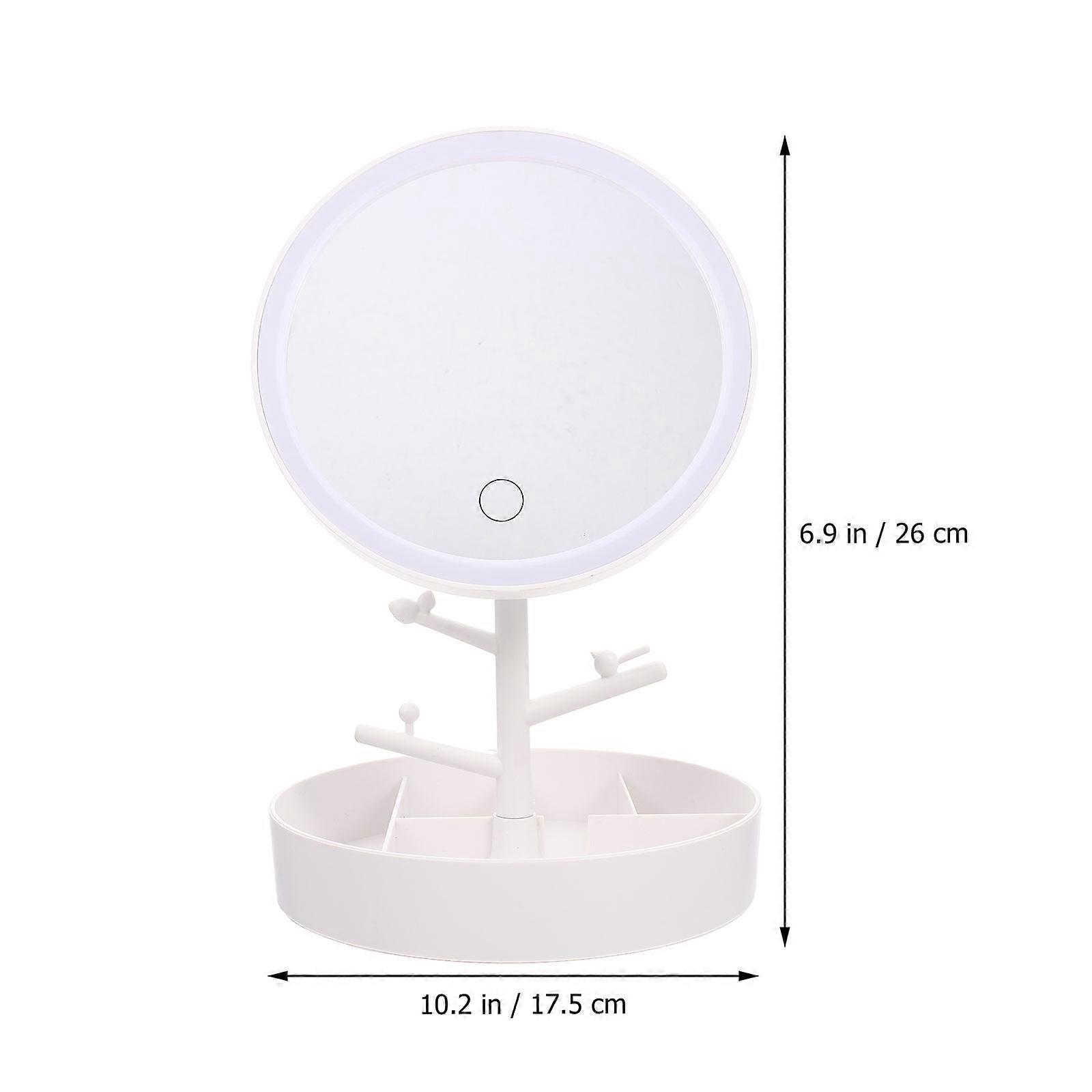 LED Supplement Light Mirror Multi-Function Makeup Mirror with 1Set Tray