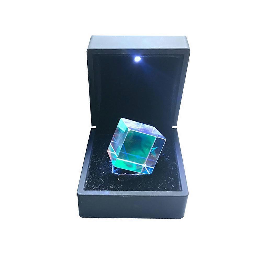 Dispersion Prism Optical Cube for Physics Teaching with Gift Box