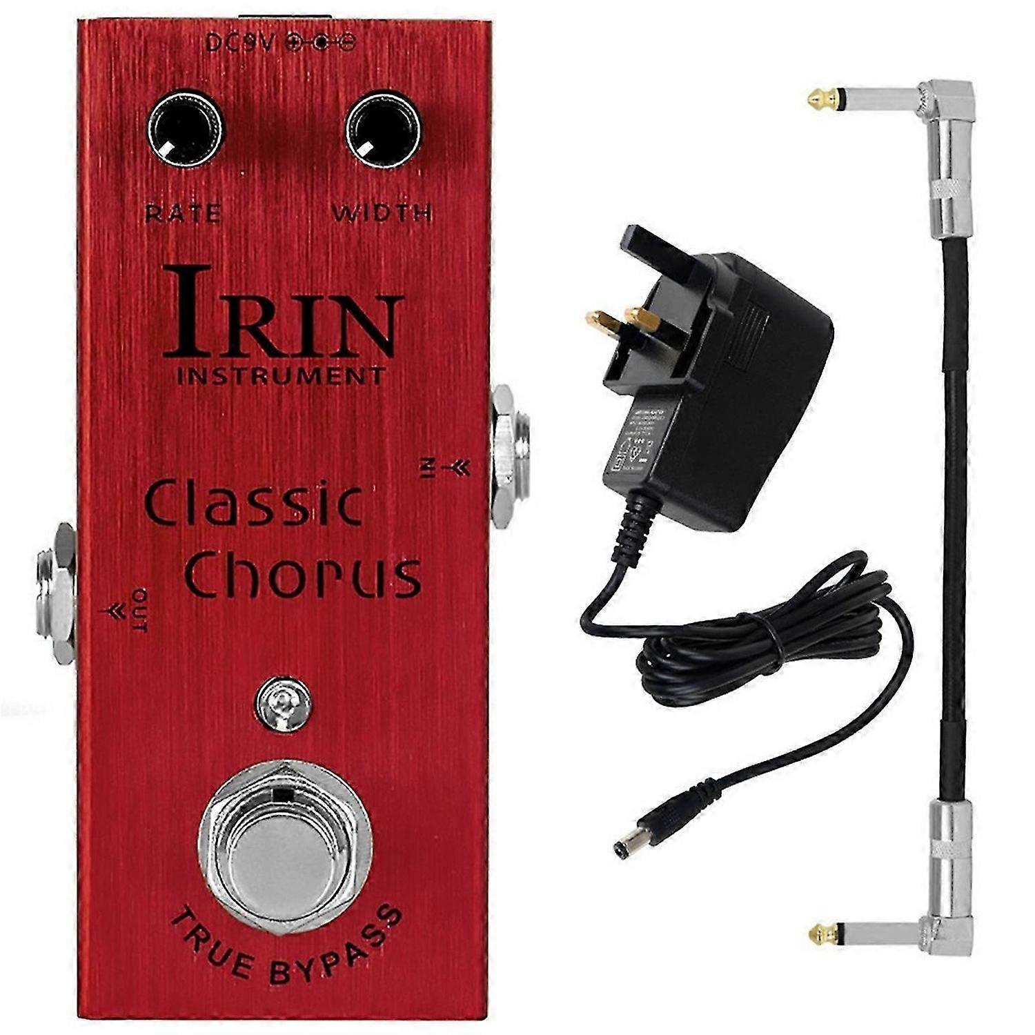 an-09 Classic Chorus Guitar Effect Pedal Full Bodied Chorus 9V Adapter Included True Bypass UK Plug