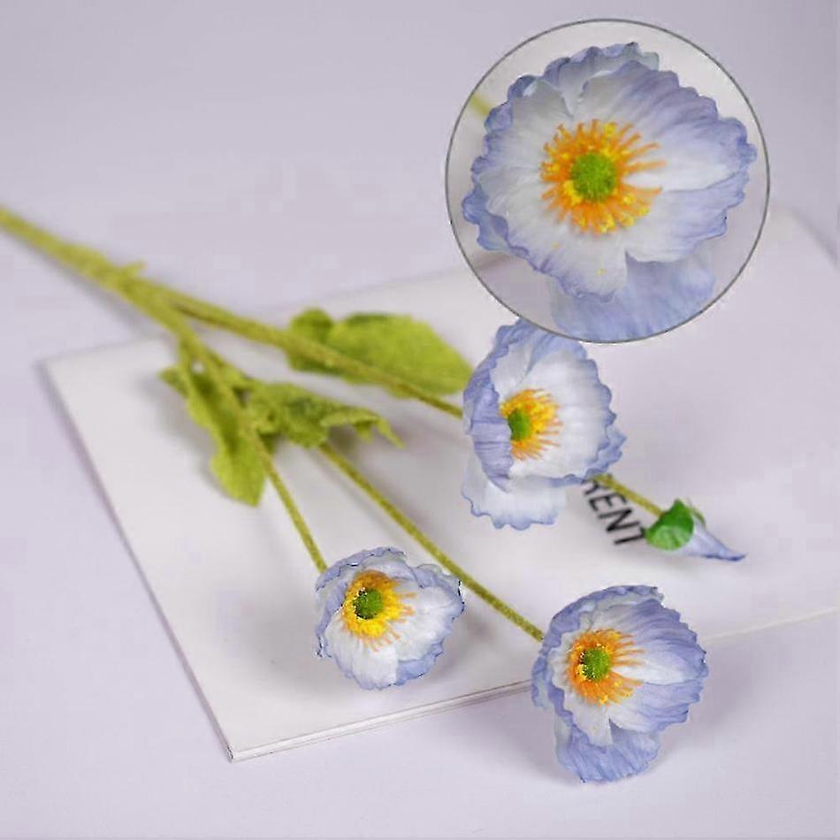 Silk Poppy Flower Simulation Flocking Yu Meiren 50cm Home Decor