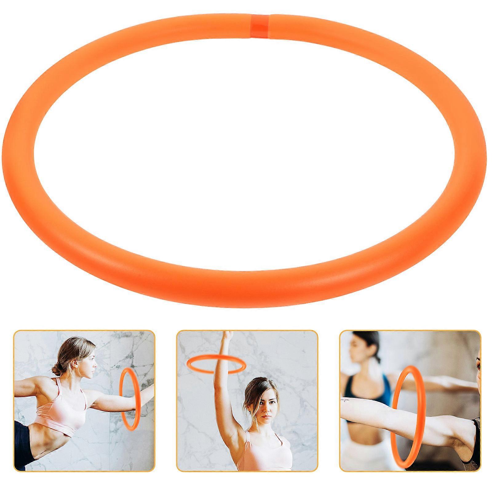 Exercise Hoop Arm Weighted Hoop for Yoga Use 2Pcs Orange Pe Material