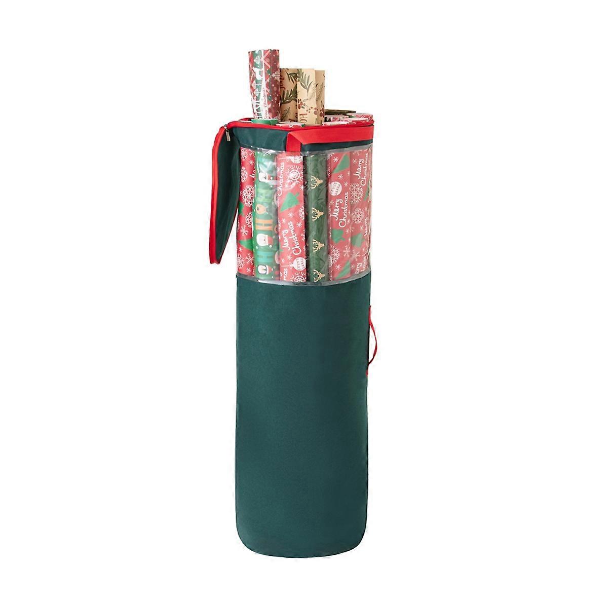 Wrapping Paper Storage Bag Wrapping Paper Organizer Under Bed for Storing Multiple Rolls of Gift Wrap Green