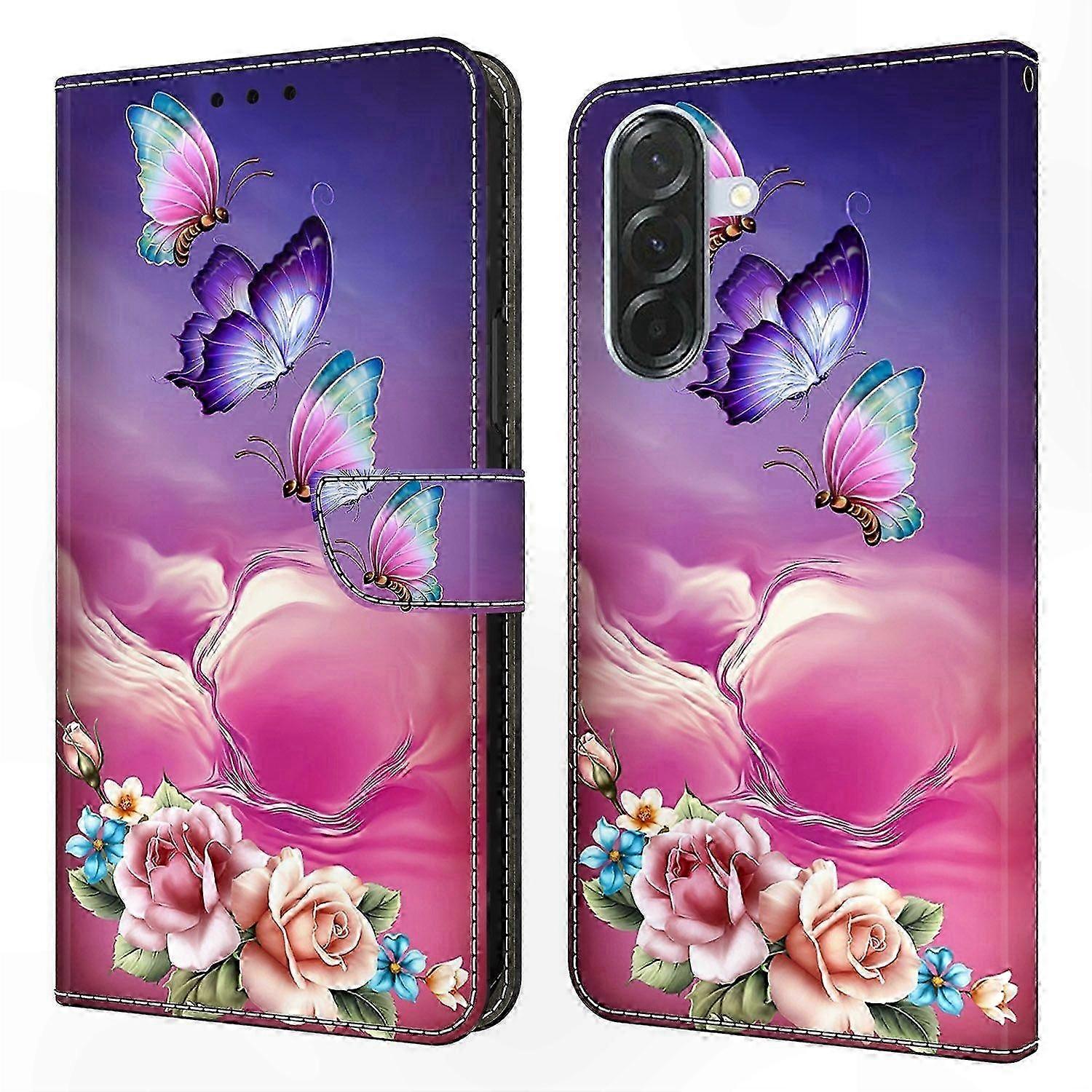 PU Leather Case with Card Slots and Stand Function for A36 5G - Flip Cover Protective Shell