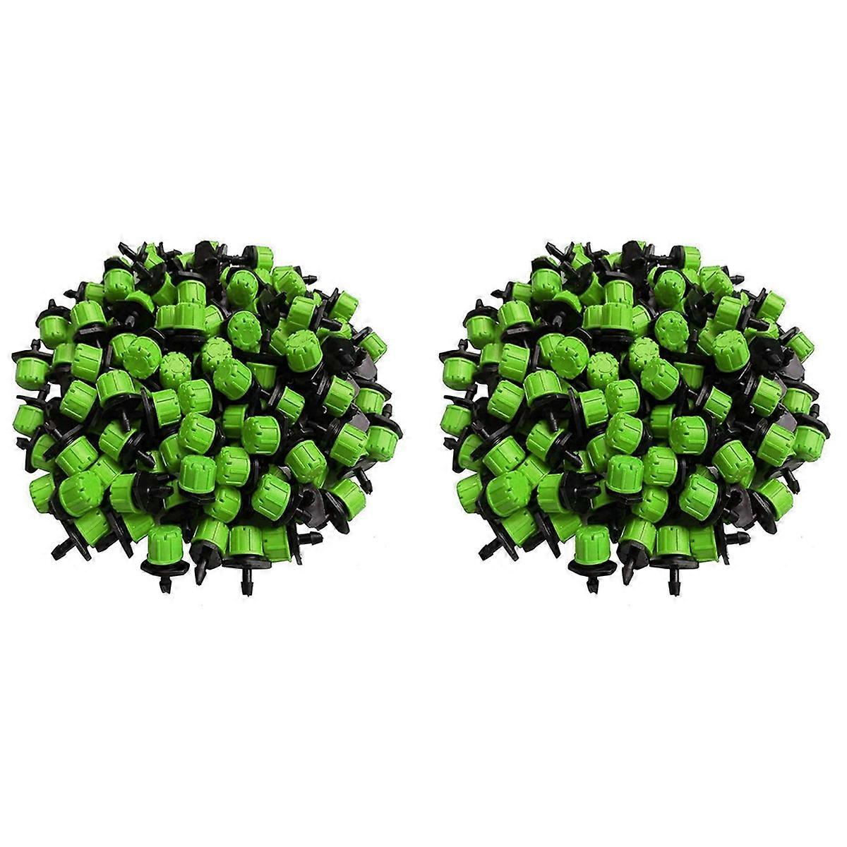 200Pcs 1/4Inch Adjustable Micro-Type Drip Irrigation System Watering Sprinklers Anti-Clogging Emitte