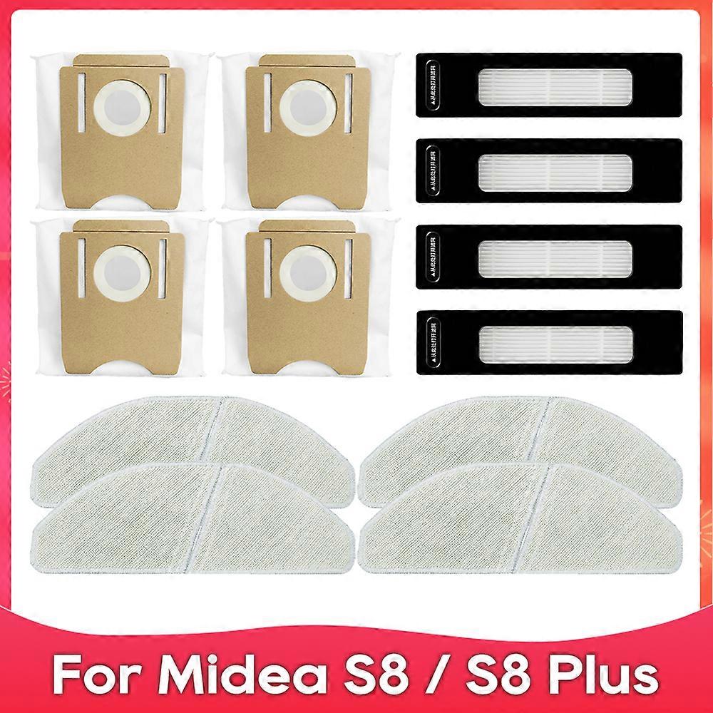 Apply Compatible For ( Midea S8 / S8+ ) Roller Side Brush Filter Mop Cloths Dust Bag Robot Vacuums Part Accessory
