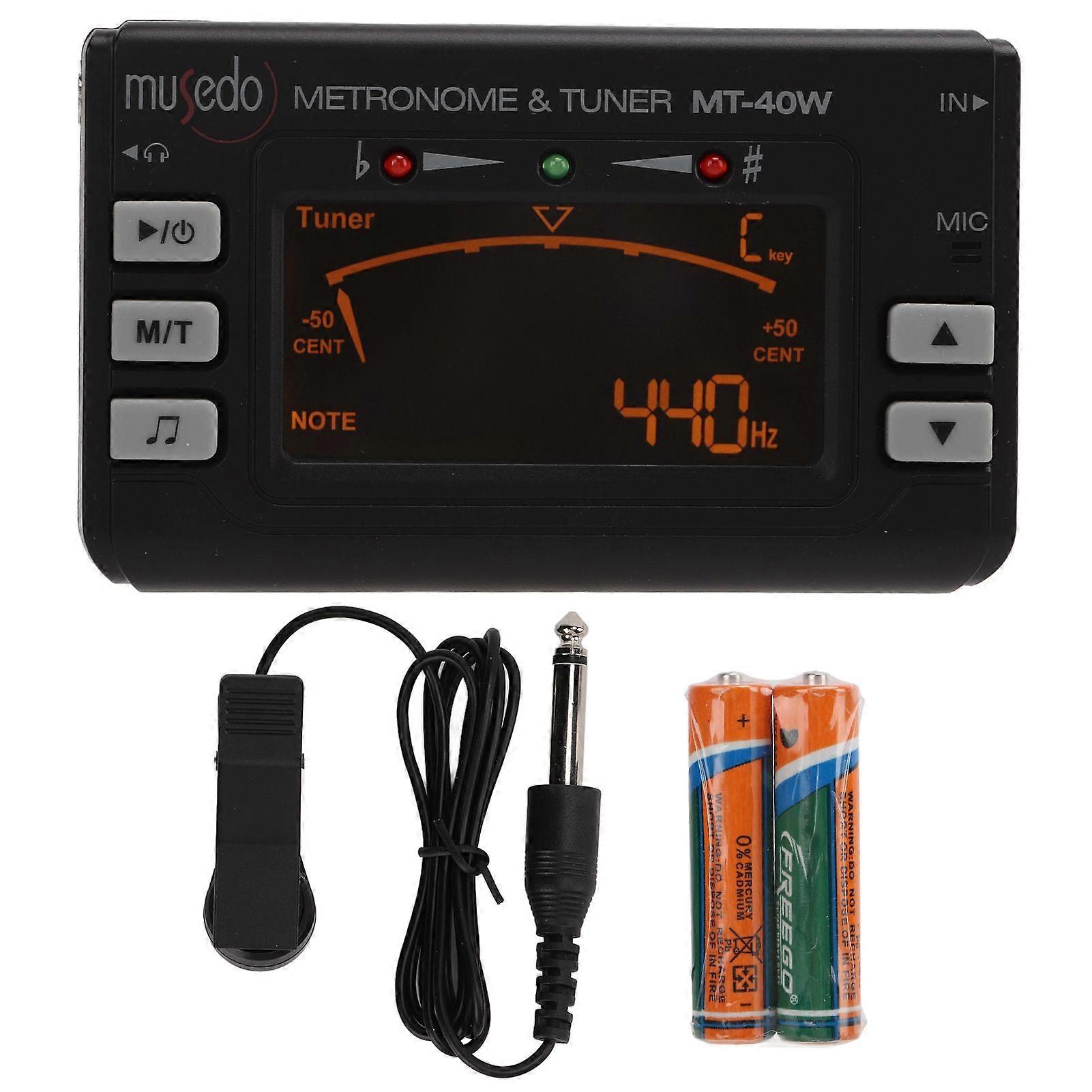 Metronome Tuner Electric LCD Instrument 3 Pickup Modes for Guitar Violin SaxophoneMT40W Wind Instrument