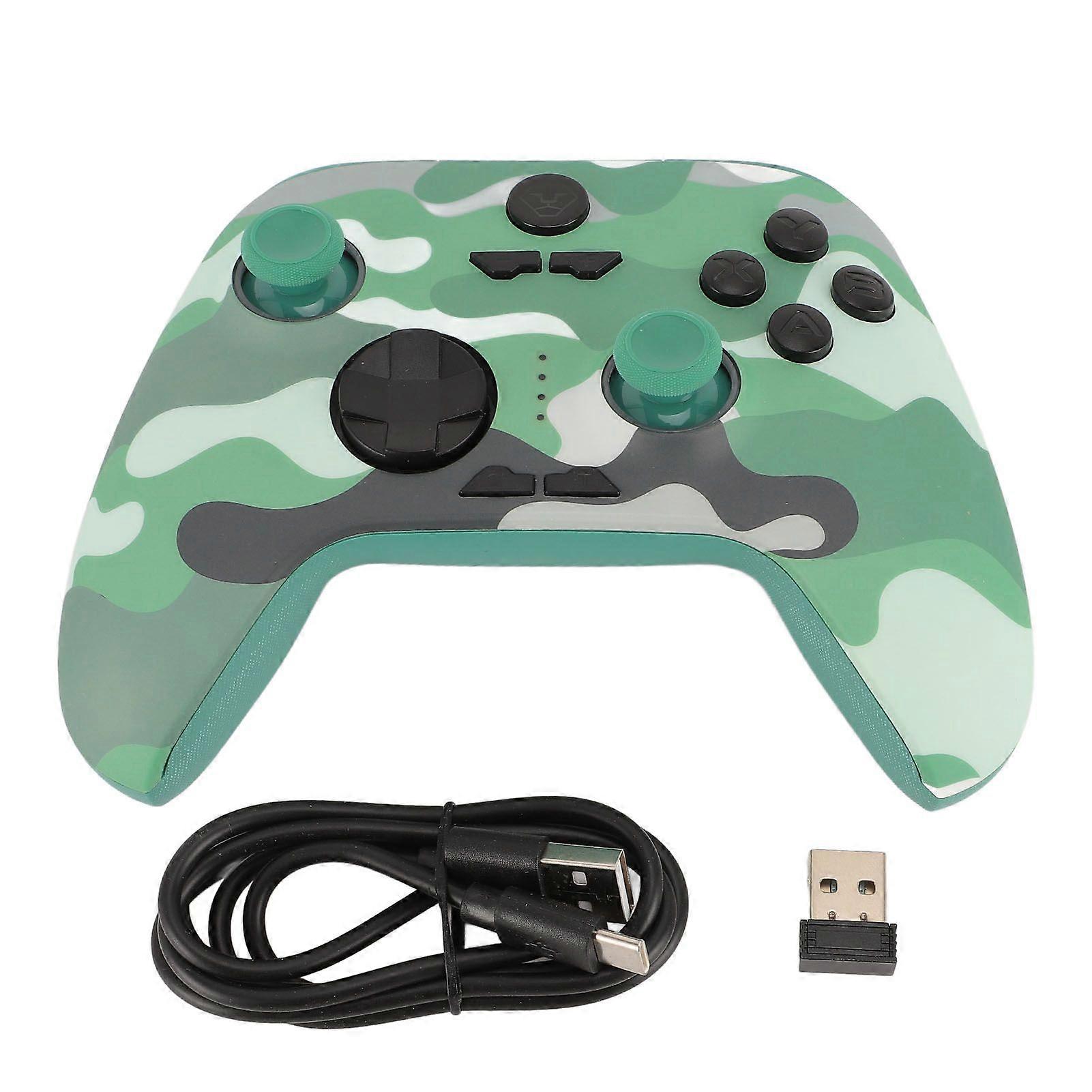 Bluetooth Game Controller Dual Hall Trigger 6 Achsen Gyro RGB LED Beleuchtung Anti Slip Wireless Gamepad für PC Grün