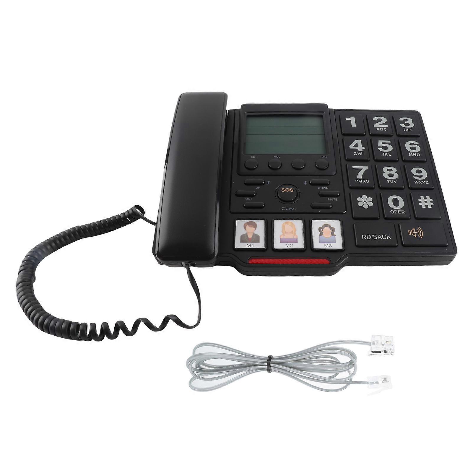 C219 Home Telephone: Caller ID, Adjustable Volume, Premium Sound, Durable ABS Material