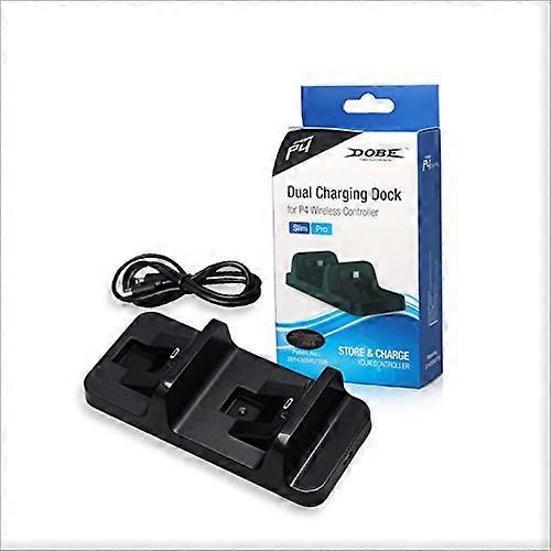 PS4 Dual Charging Dock Compact Station Black For PS4, PS4 Slim, PS4 Pro Controller