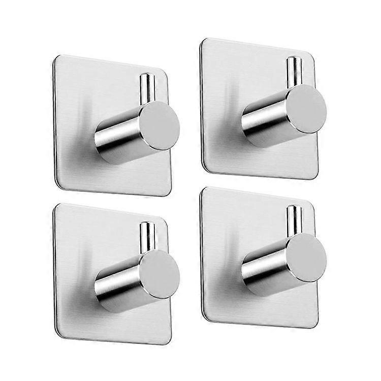 4 stainless steel hooks square hook nail-free adhesive hook