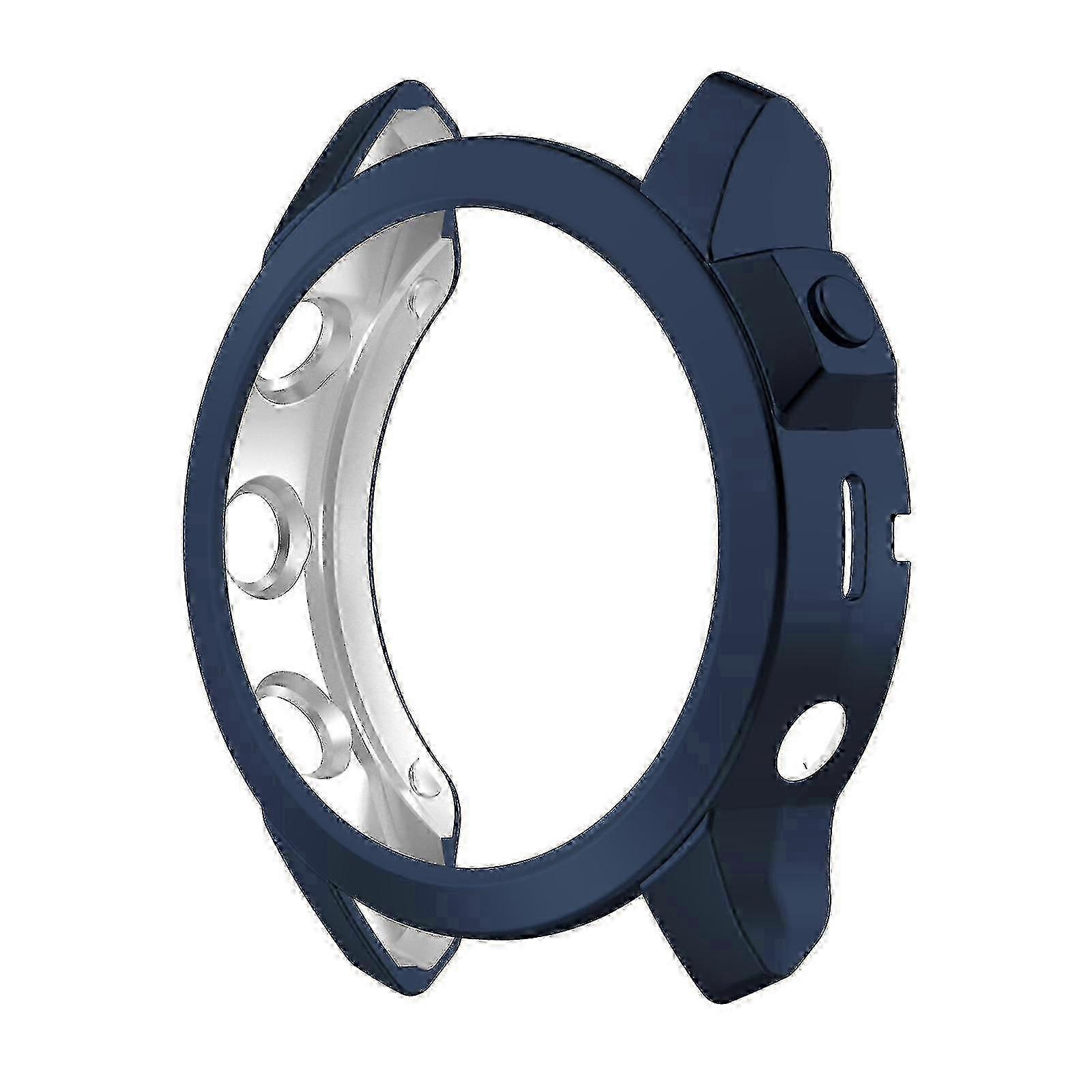 Soft TPU Bumper Shell instance Compatible with Garmin Fenix 7 Pro Dark Blue