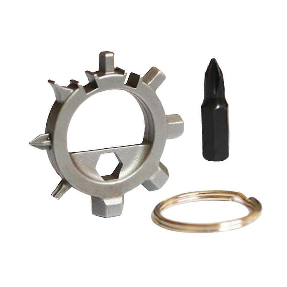 Gear Repair Tools for Bike Outdoor 12 Function Multi Tool 1Set Silver