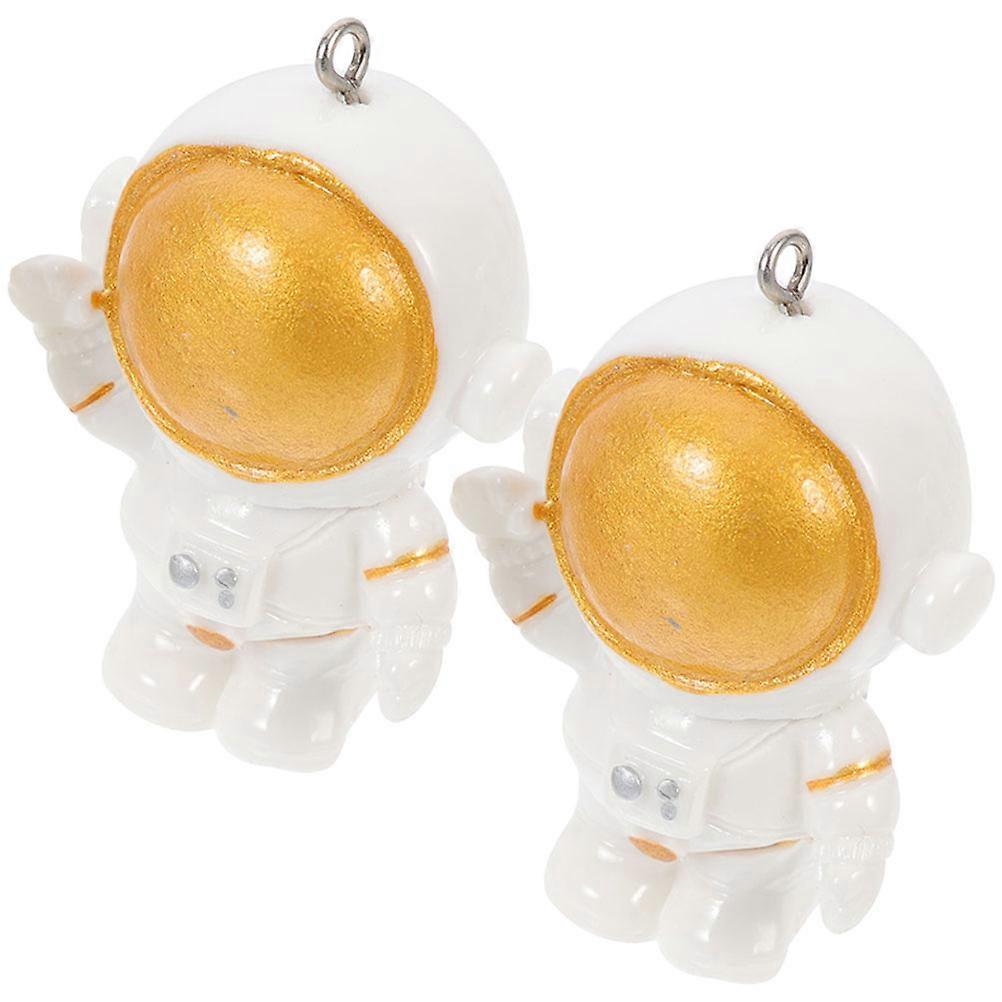 6Pcs Golden Astronaut Figures Pendant for Household Floating Aquarium Decor