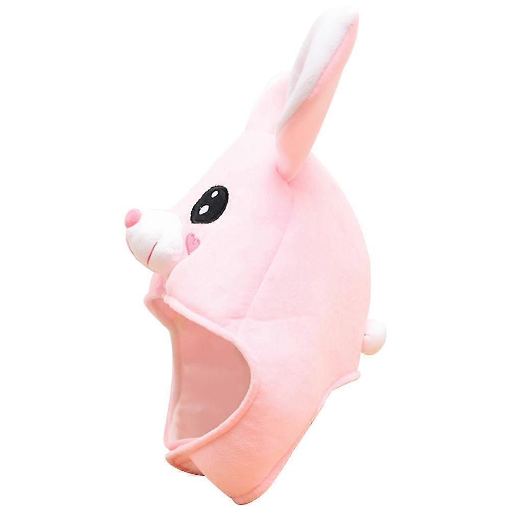 Pink Bunny Hat Plush Rabbit Hat for Easter 5Pcs Cute Costume Headwear