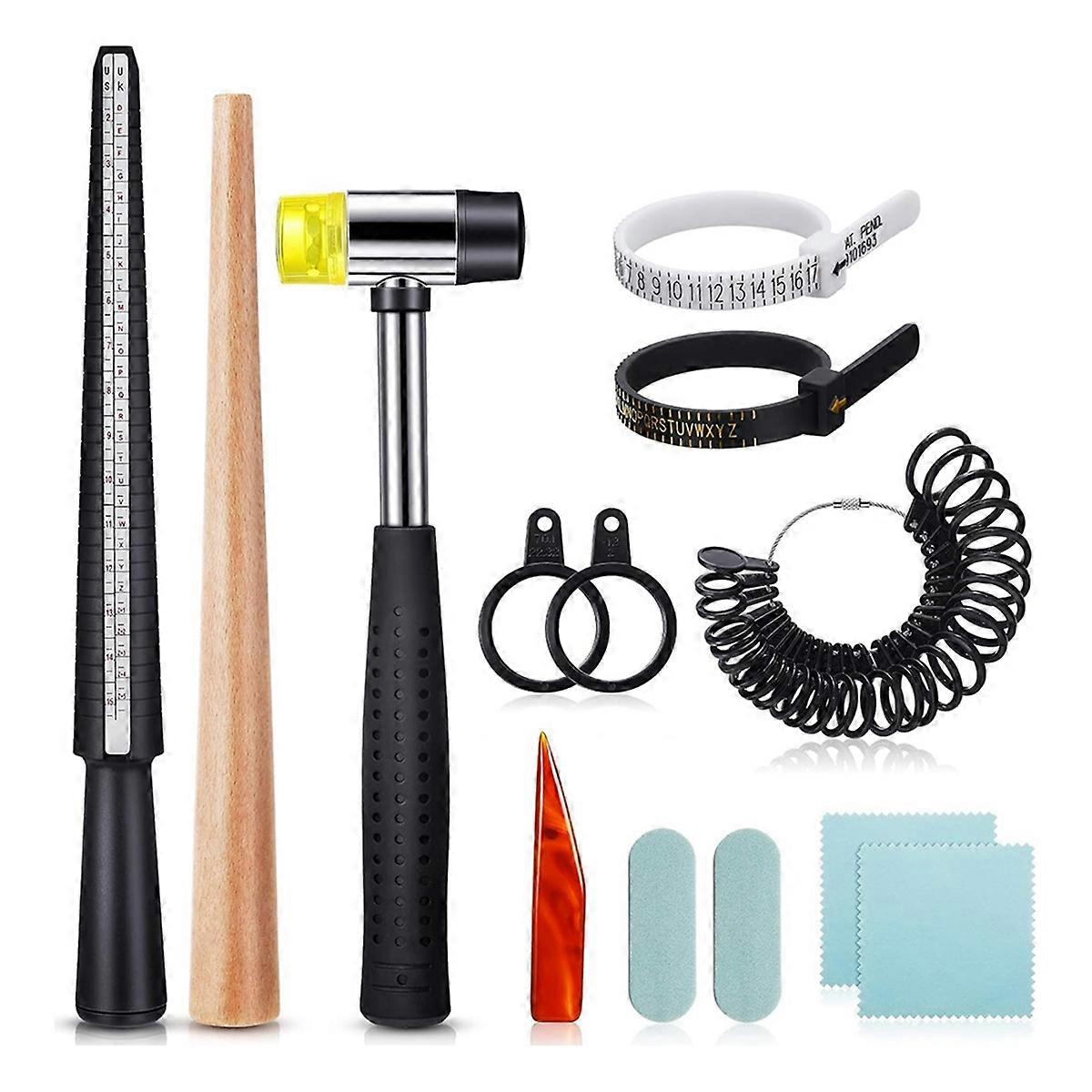 Ring Size Measuring Tool Belt 11 Piece Ring Mandrel Set