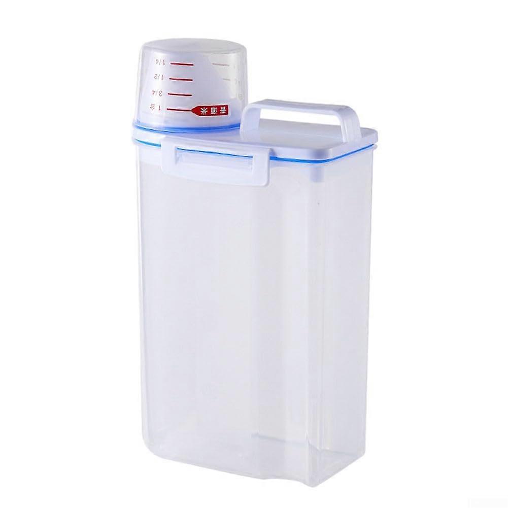 1Pc Food Storage Container Dry Food Cereal Dispenser With Lids For Rice Flour Sugar Airtight Storage 5L