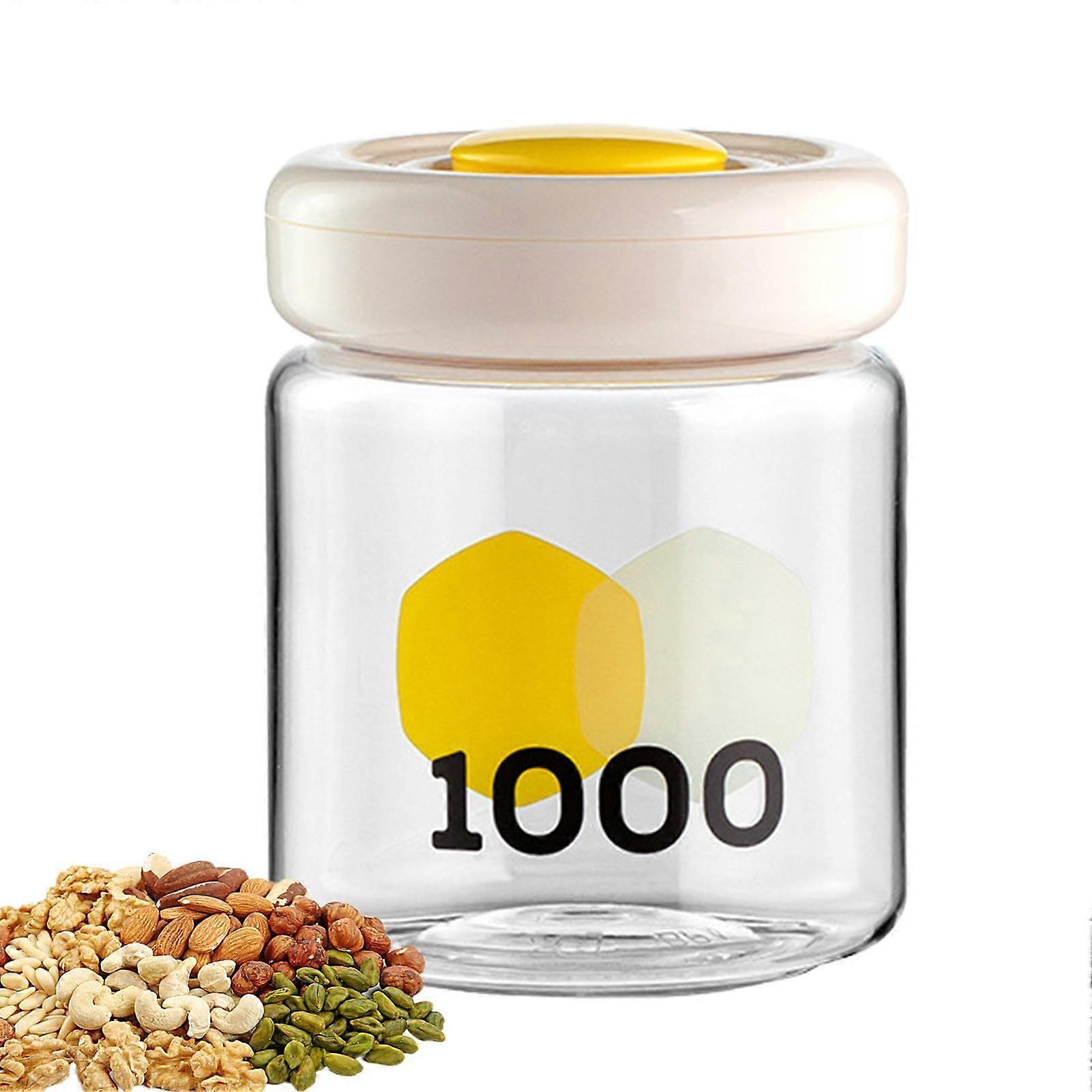 Dry Cereal Container - Airtight Food Storage Jars for Flour, Sugar, and Cereal with Transparent Lids, 1.5L Capacity