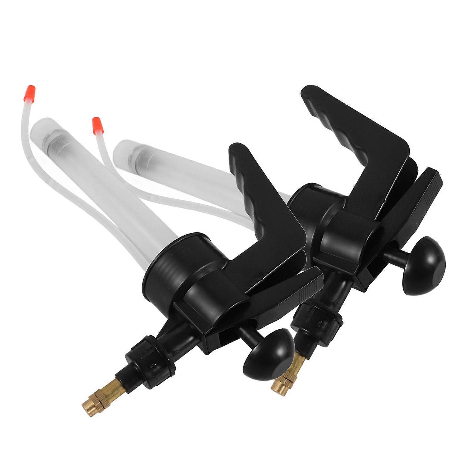 Garden Sprayer Nozzle 2Pcs Compact Design For Homeowners Gardening Tasks With Black Plastic Structure