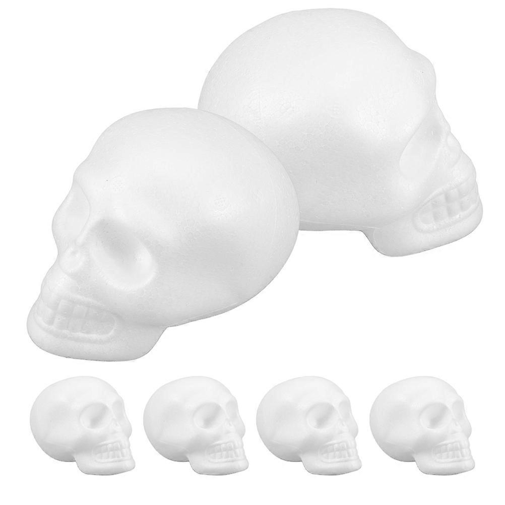 White Foam Skull Shape Model For DIY Decoration And Scary Halloween Parties 30Pcs Suitable For Friends And Family Gatherings