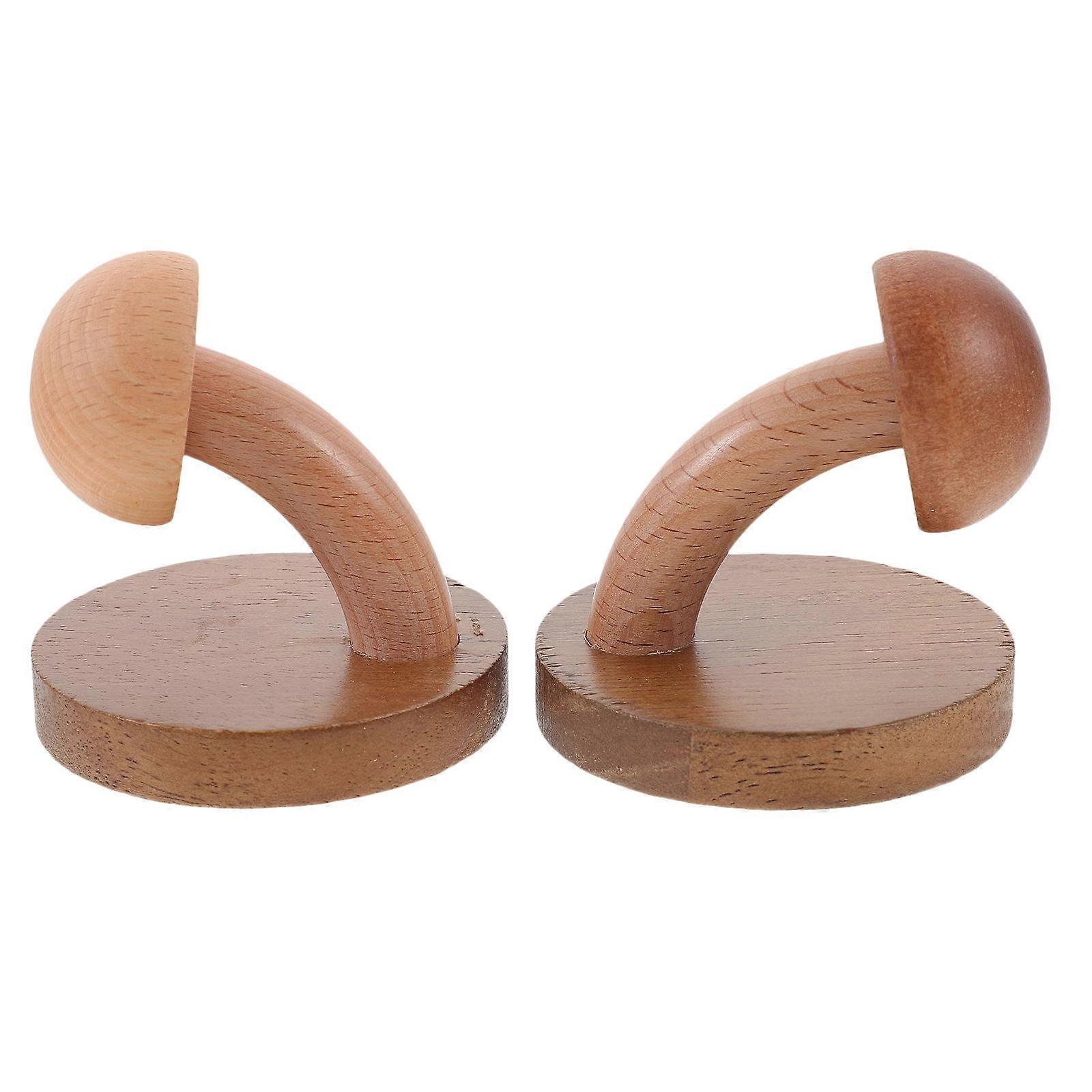 Wooden Coat Hooks Wall Mounted For Bedroom Homeowners Unique Style Assorted Color No-nail Installation 4Pcs