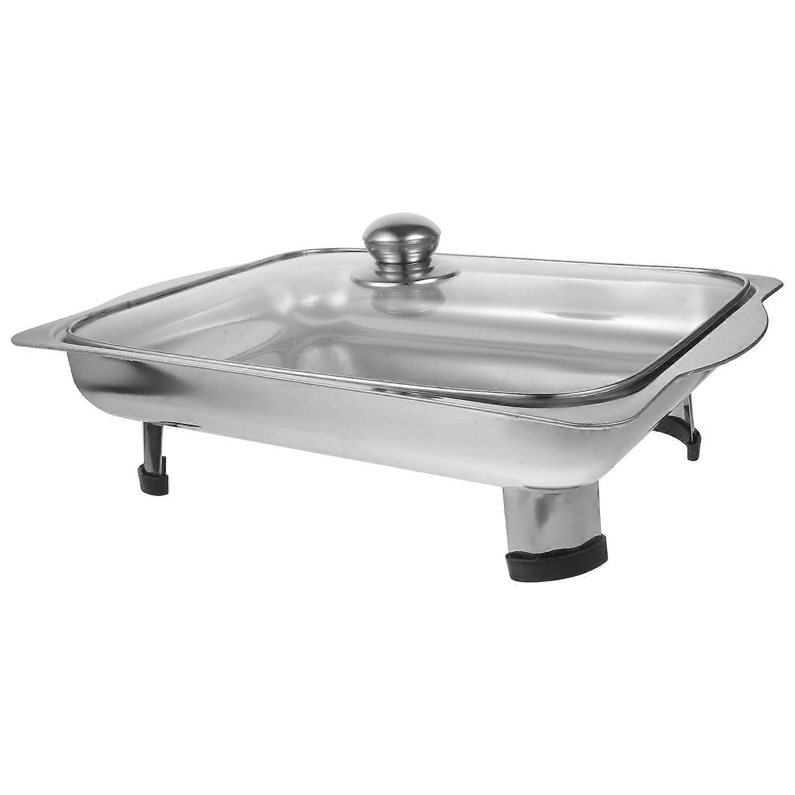 Square Buffet Heating Stove Set For Hotel Restaurant Catering Events 35X26X8.8CM Design Food Warming 1 Set