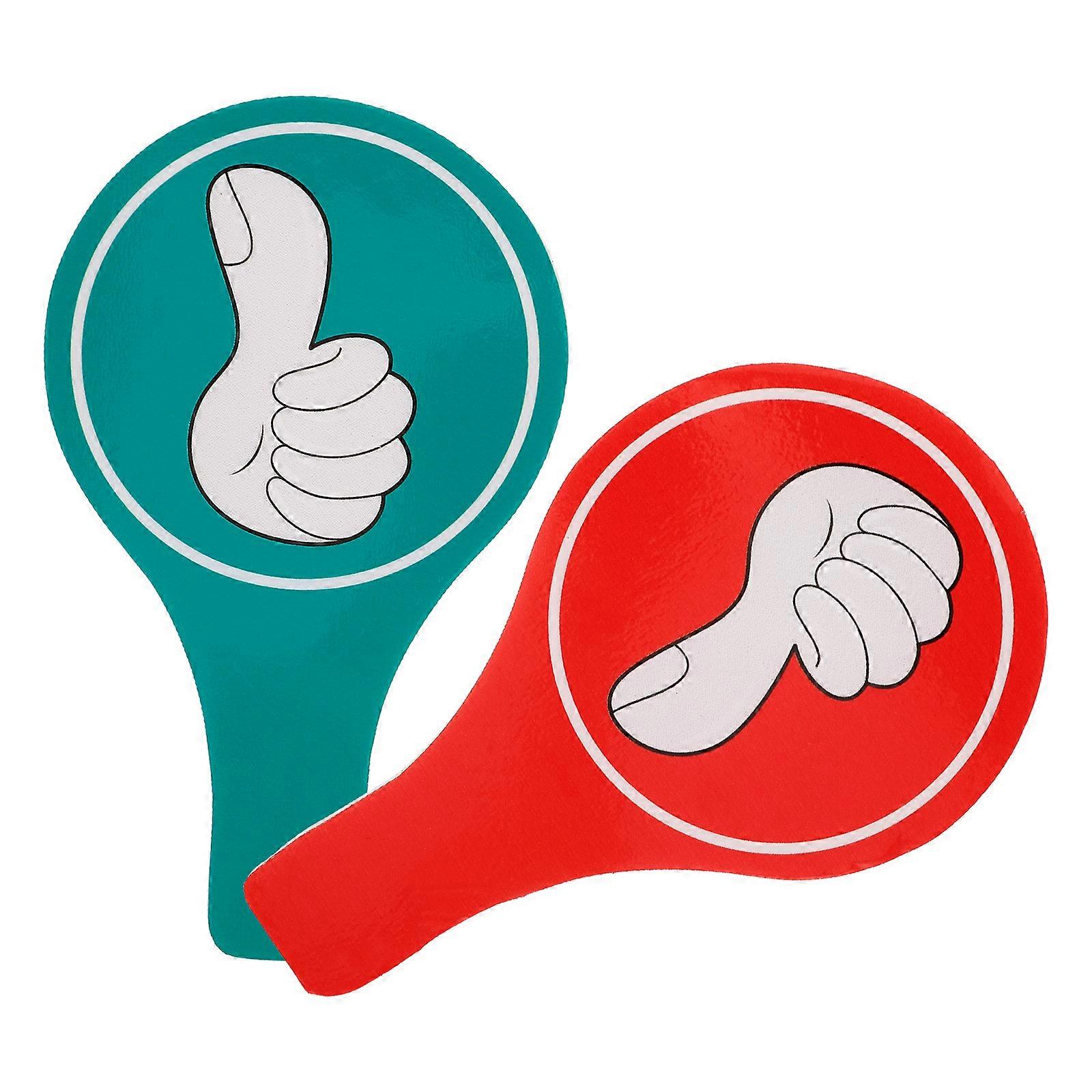 Handheld Judging Board for Classroom Voting 2Sets Thumb Up Thumb Down Paddles